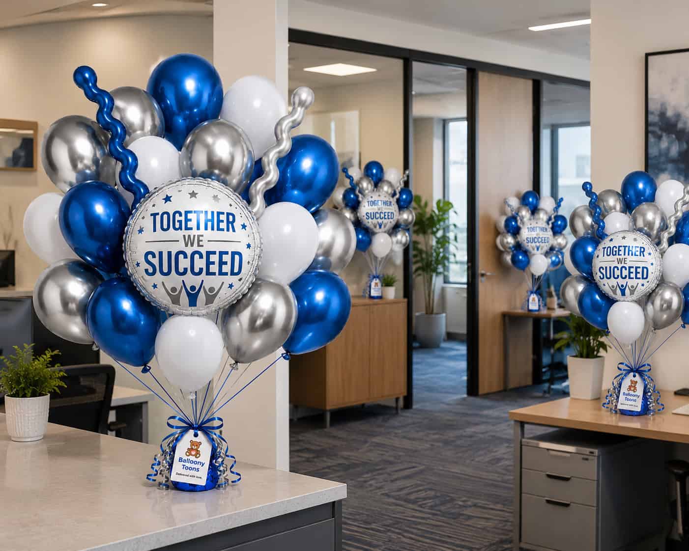 corporate balloon bouqet delivery throughout DFW