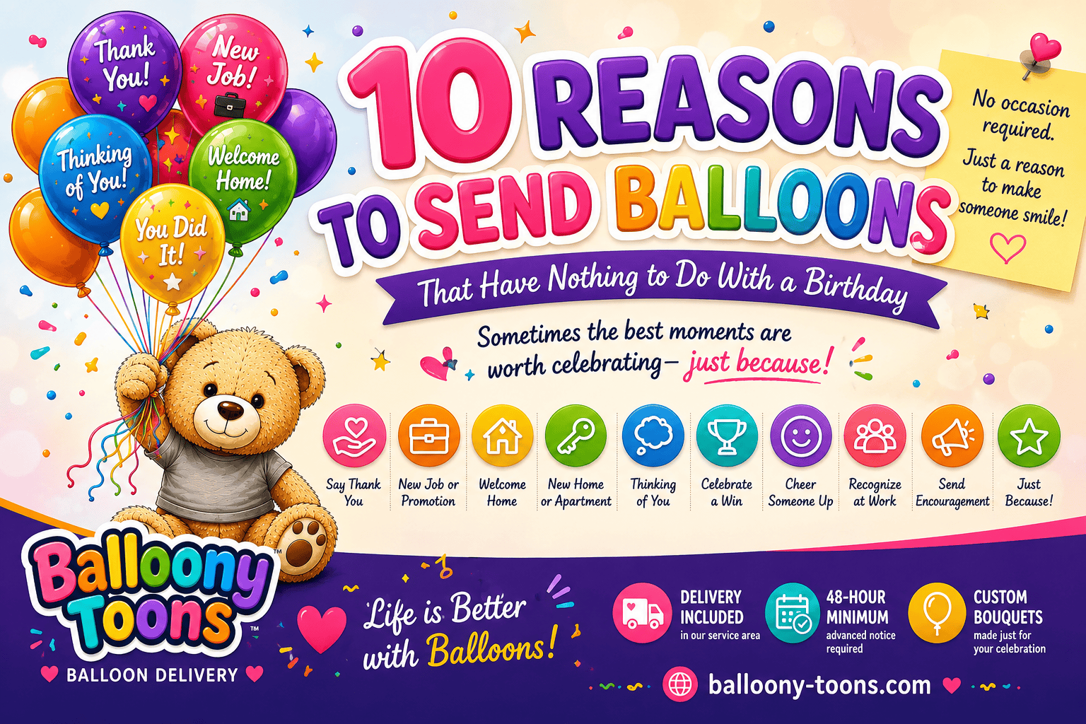 10 reasons to send balloons besides birthdays from Balloony Toons